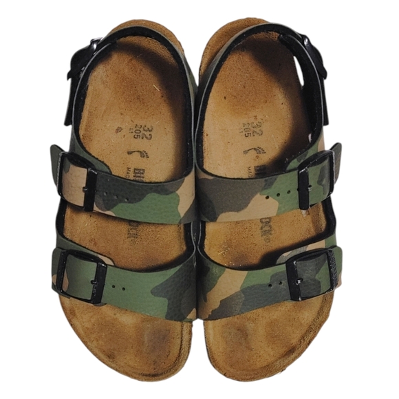 Birkenstock Kids Milano Hook & Loop desert soil camo Birko-Flor Kids Size 32 - 1 - Picture 5 of 8